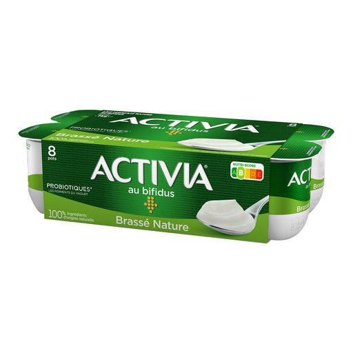 Danone Activia brewed bifidus plain yogurts 8x125g