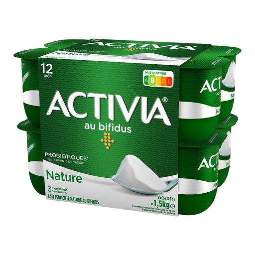 Danone Activia Plain yogurts 12x125g
