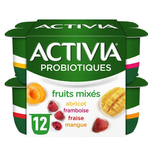 Danone Activia Fruits variety yogurts 12x125g