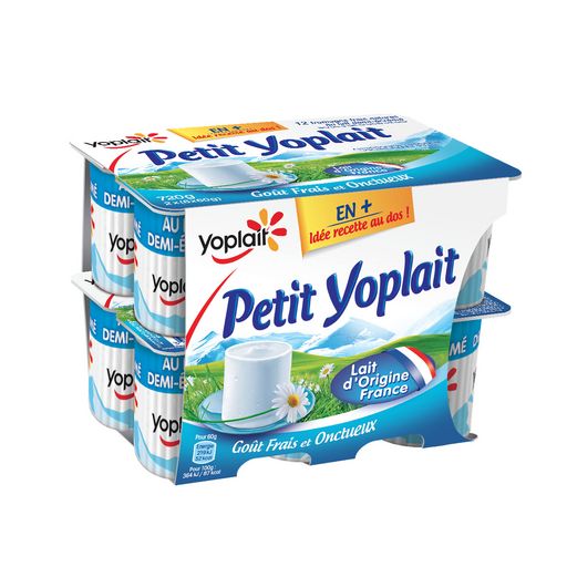 Yoplait Little plain yoplait yogurts 3.8% FAT 12x60g