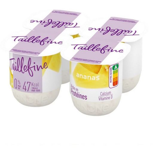 Danone Taillefine Pineapple yogurt 0% FAT 4x125g