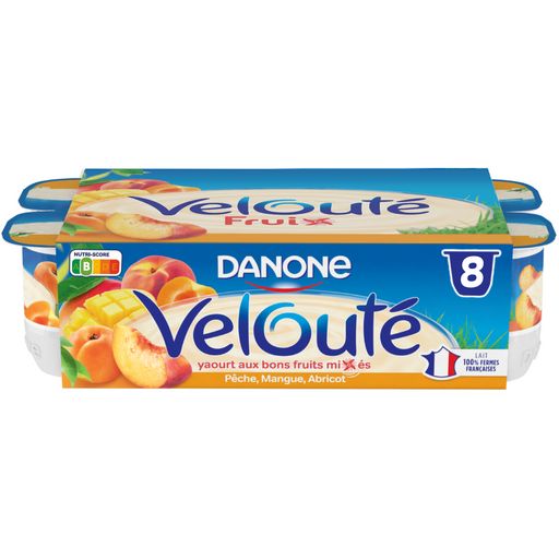 Danone Veloute Yellow fruits yogurts 8x125g