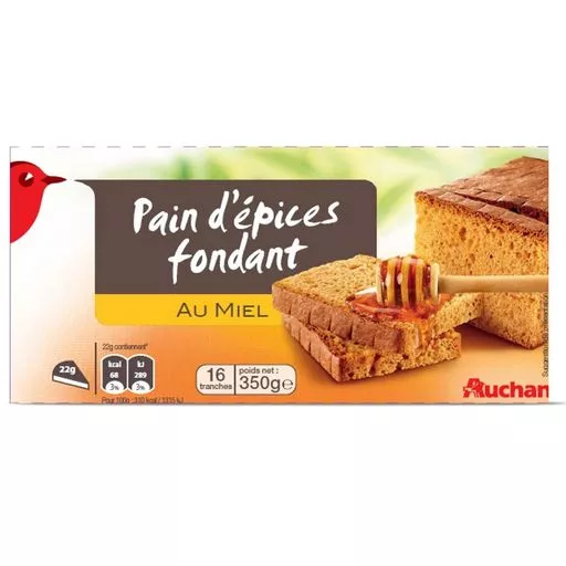 Auchan Sliced honey Gingerbread Fondant 350g