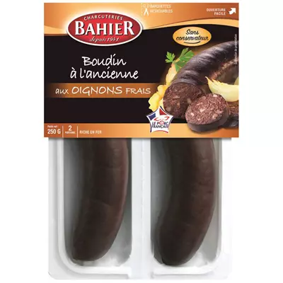 Bahier Black Boudin (Pudding) with onions x2 250g
