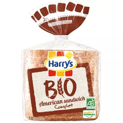 Harry's Organic American Sandwich bread brown 400g