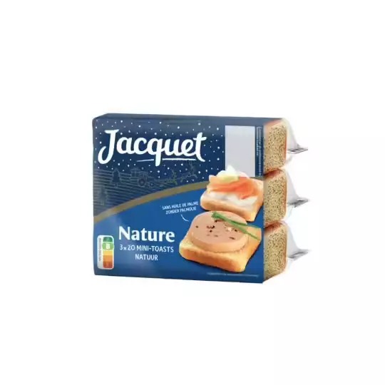 Jacquet Plain canape toasts 255g