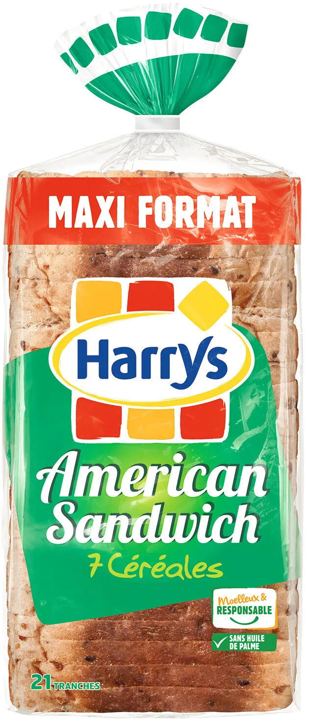 Harry's American Sandwich bread 7 cereals sliced 825g