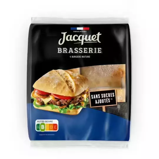 Jacquet Brasserie Burger Bread x 4 330g
