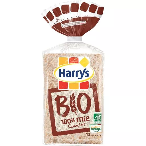 Harry's Organic Brown bread sliced crustless 325g