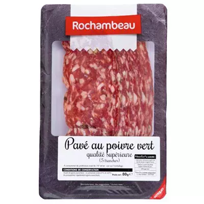 Rochambeau Green peppers saucisson slices x5 80g