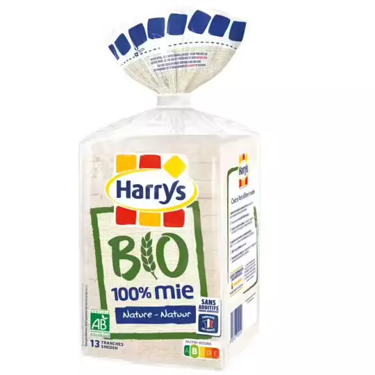 Harry's Organic white bread sliced crustless 325g