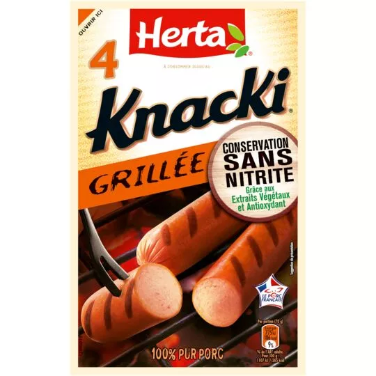 Herta Knacki grilled sausages x4 Nitrite Free 280g
