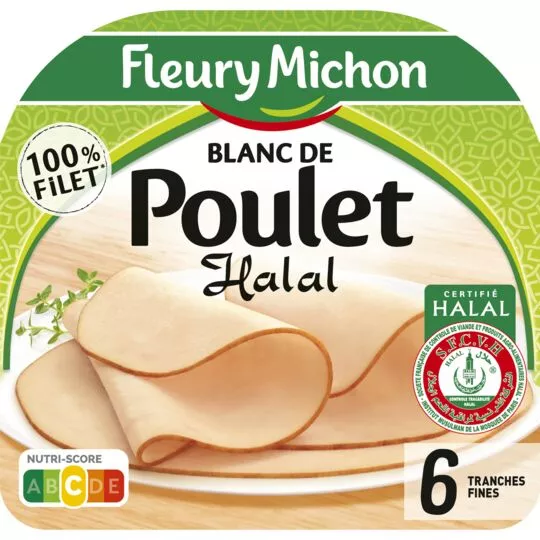 Fleury Michon Chicken Breast Halal x6 slices 180g