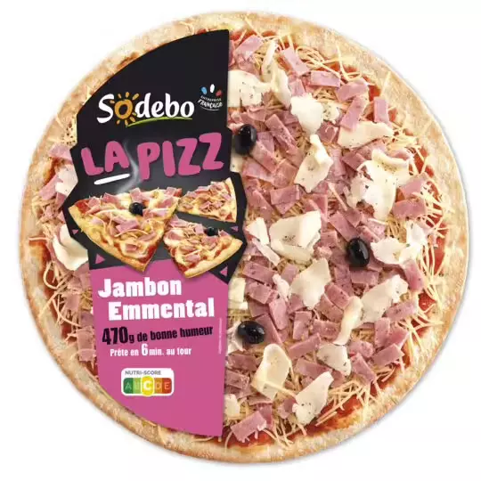 Sodebo Ham & Emmental cheese pizza 470g