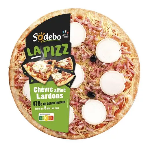 Sodebo Goat's Cheese & Lardons pizza 470g