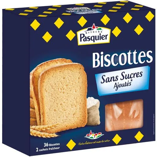 Pasquier Biscottes without added sugars (2x18) 300g