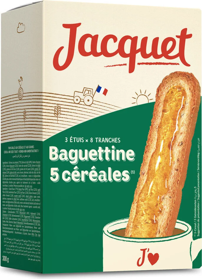 Jacquet Baguettine 5 Cereals 300g
