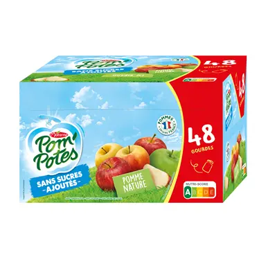 Materne Pom potes Plain apple pouch 48x90g no added sugar