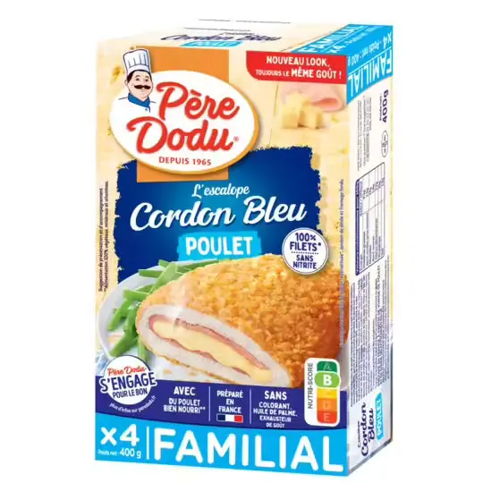 Pere Dodu Chicken Cordon bleu x4 400g