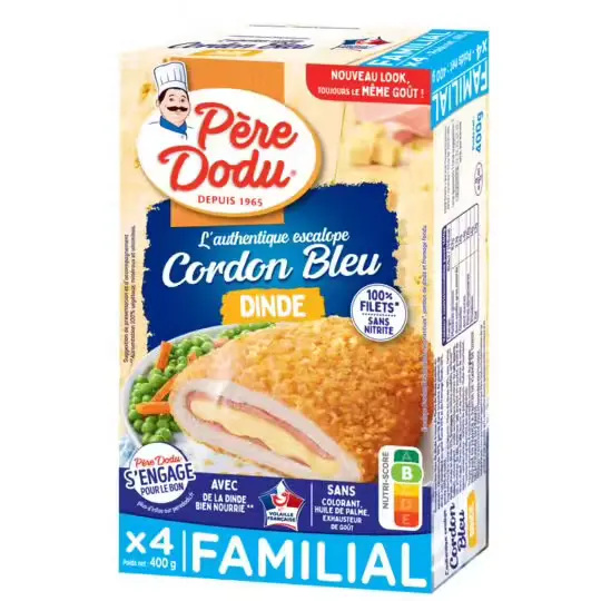 Pere Dodu Turkey Cordon Bleu x4 400g