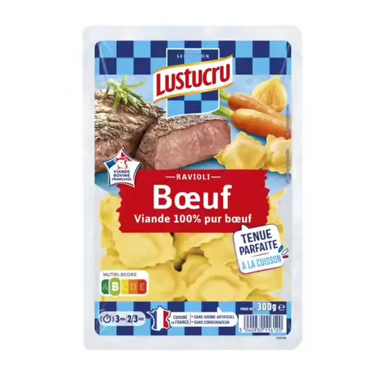 Lustucru Beef raviolis 300g