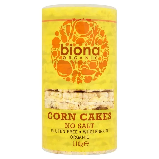 Biona Organic Corn Cakes No Salt (Low Fat) 110g