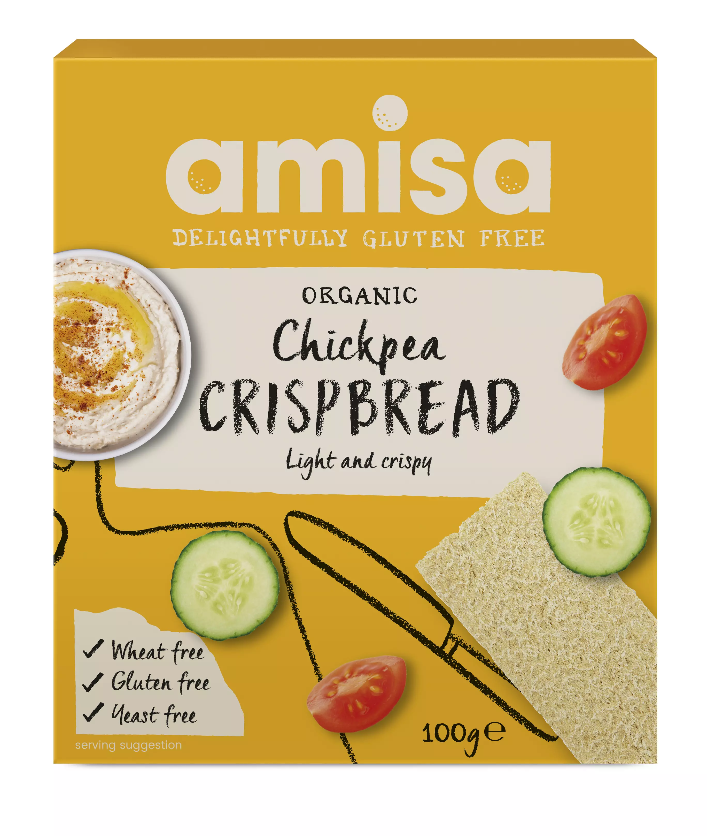 Amisa Crispbread - Chickpea Organic 100g