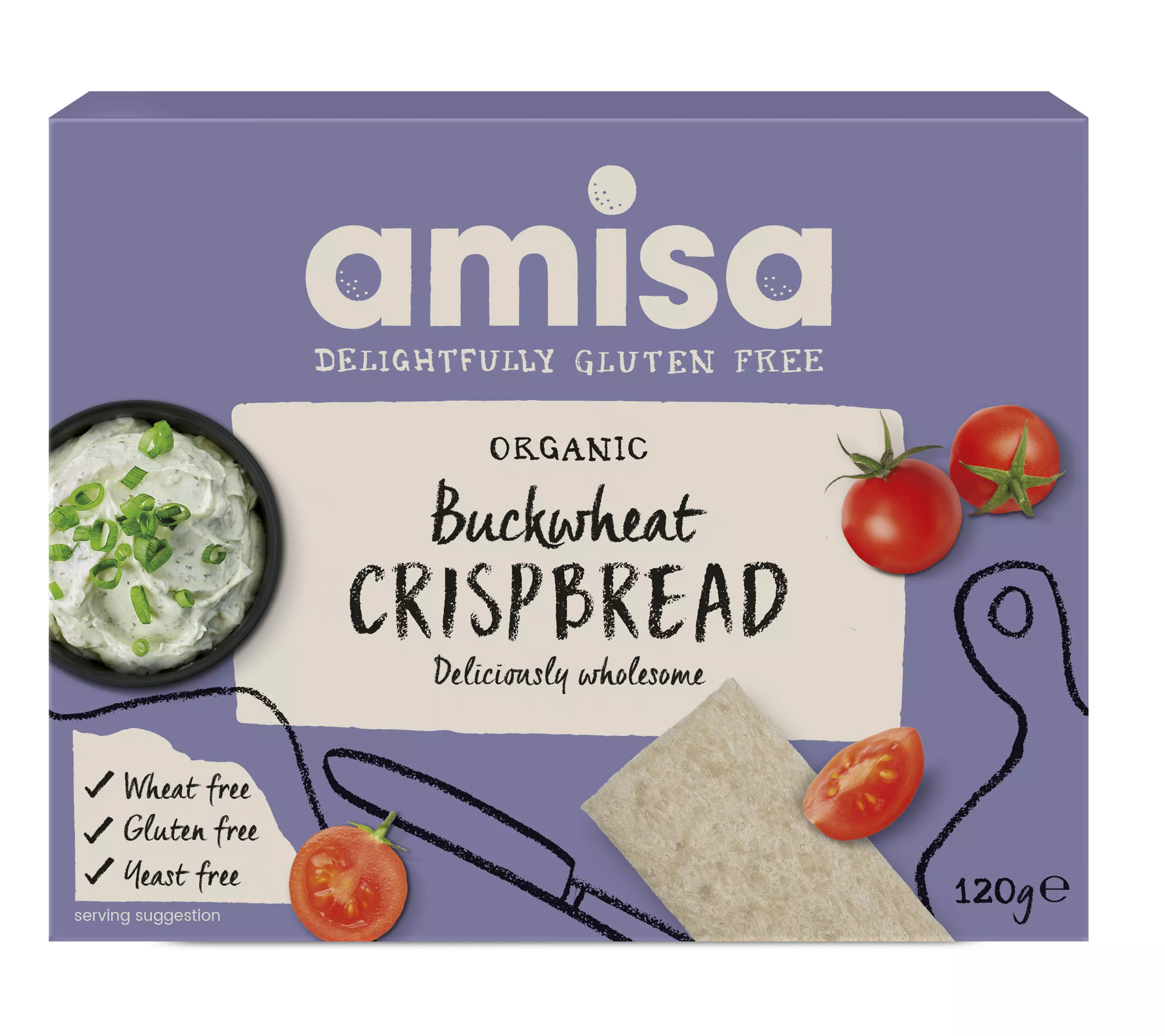 Amisa Crispbread - Buckwheat wholegrain Organic 120g
