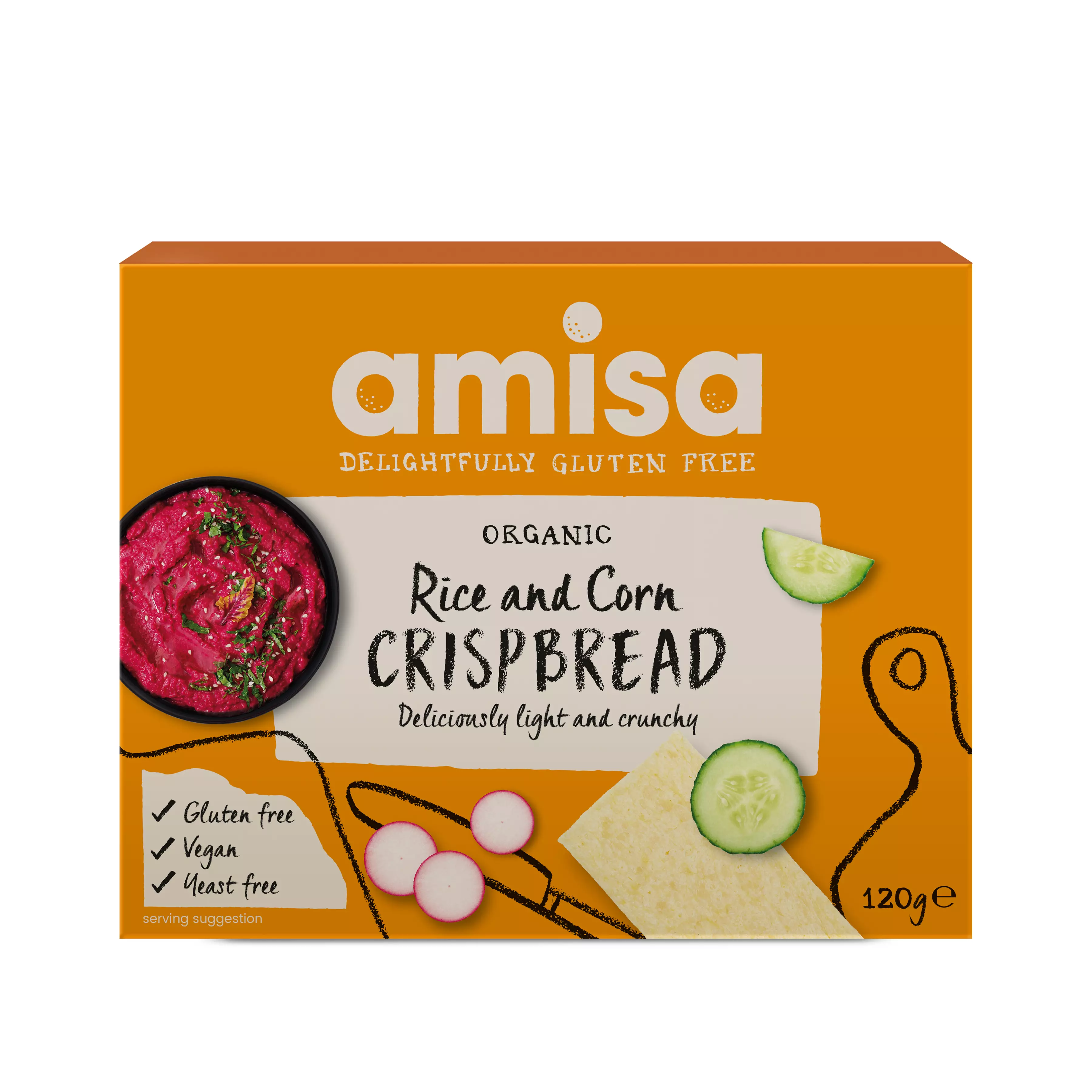 Amisa Crispbread - Corn & Rice Organic 120g