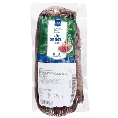 METRO Chef Cooked rare roast beef +/-2kg 2kg