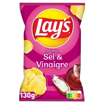 Lays Crisps Salt & Vinegar 130g