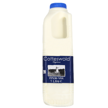 Cotteswold Fresh Organic Whole Milk 1L