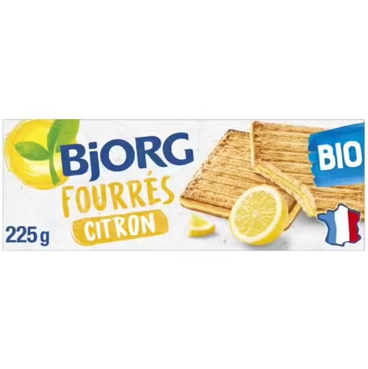Bjorg Lemon filled biscuits ORGANIC 225g