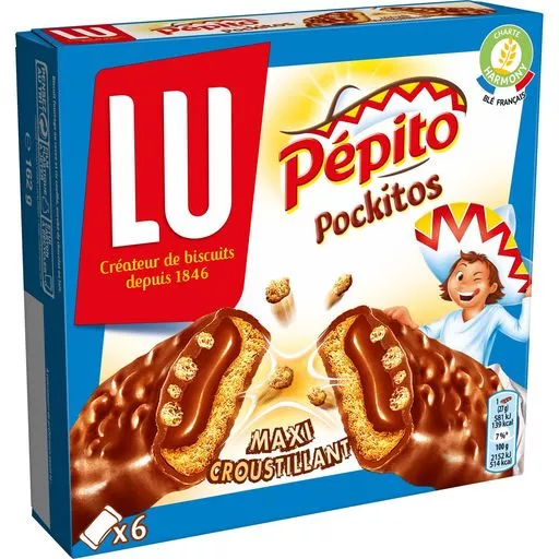 LU Pepito Pockitos bars milk chocolate 162g