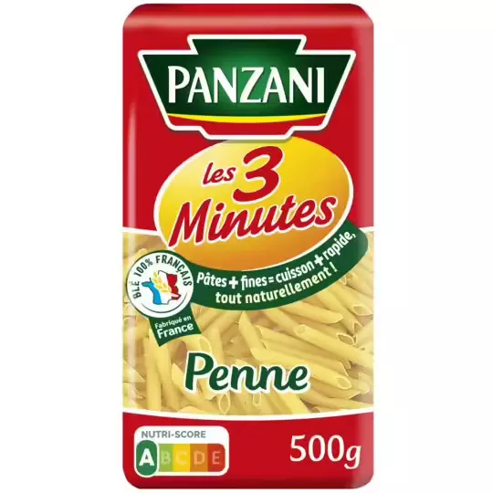 Panzani Penne Rigate pasta 3 minutes 500g