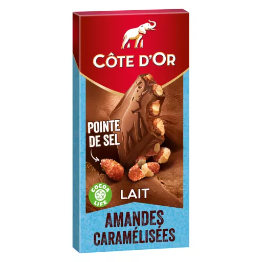 Cote d'or Milk chocolate almonds & caramel 180g