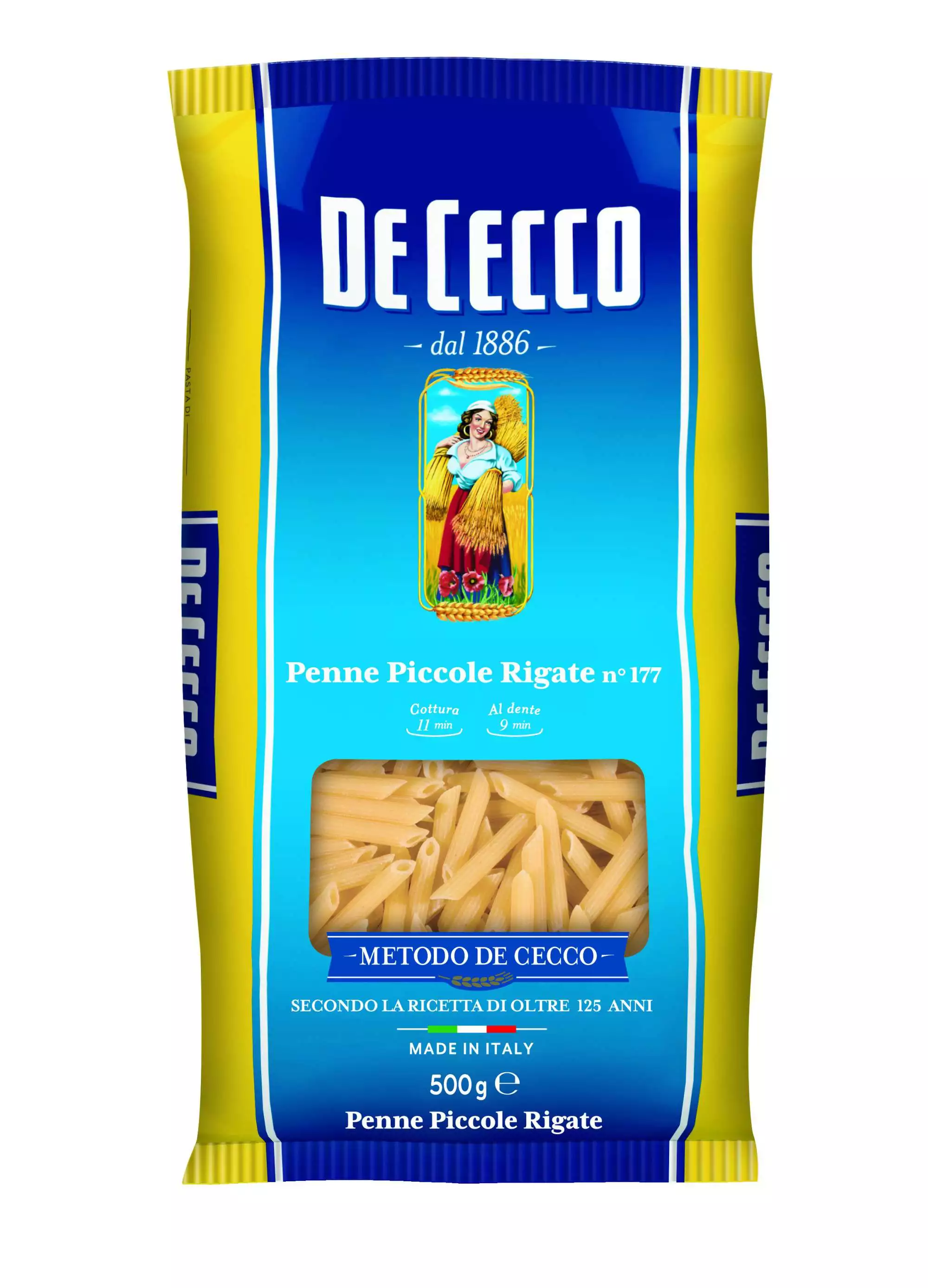 De Cecco Penne Piccole Rigate Pasta N177 500g