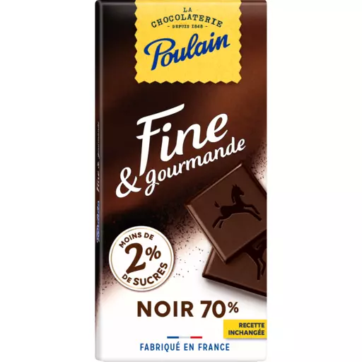 Poulain Dark chocolate 70% Cocoa 2% Sugar 100g