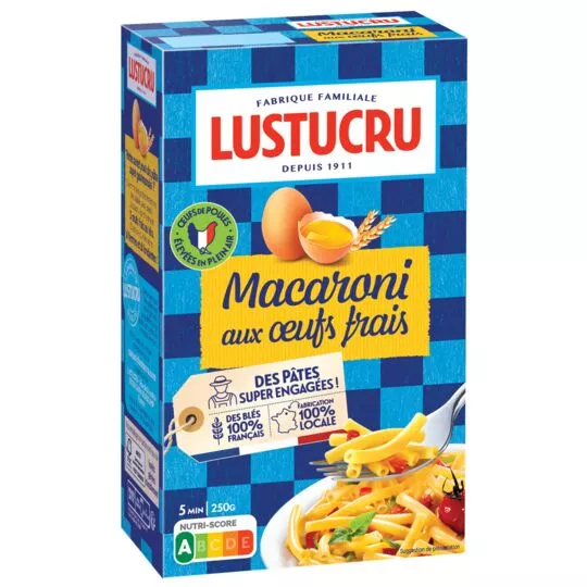 Lustucru Short Macaroni pasta with eggs 250g