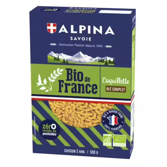 Alpina Organic Pasta Coquillettes whole wheat 500g