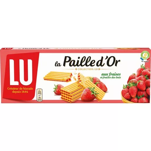LU Strawberry wafer Paille d'or 170g