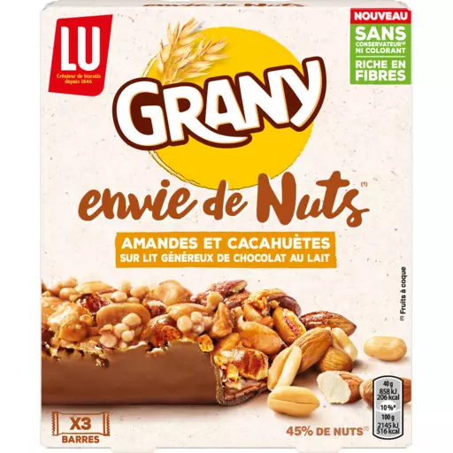LU Grany Almonds & Peanuts covered of chocolate 120g