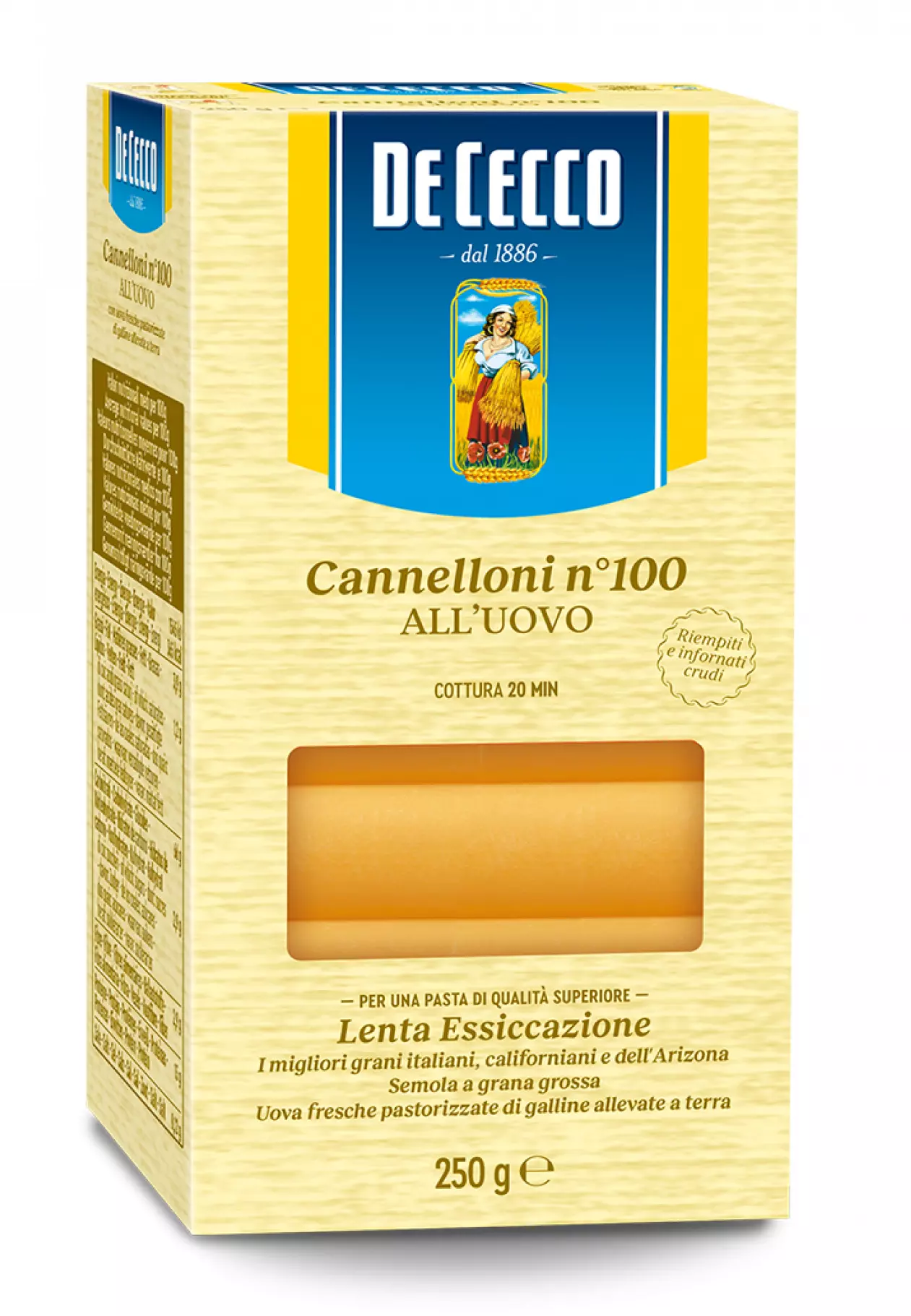 De Cecco Cannelloni with eggs N100 250g