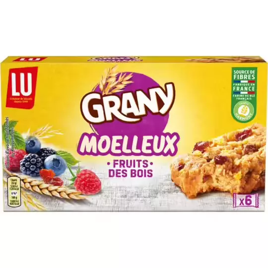 GRANY Envie de Nuts barres de céréales enrobées de chocolat