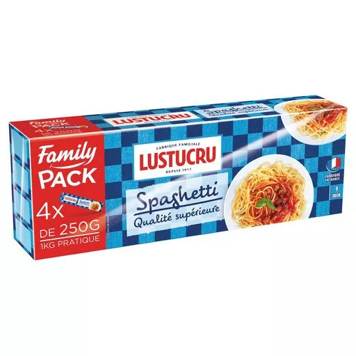 Lustucru Spaghetti pasta useful kilo 4x250g