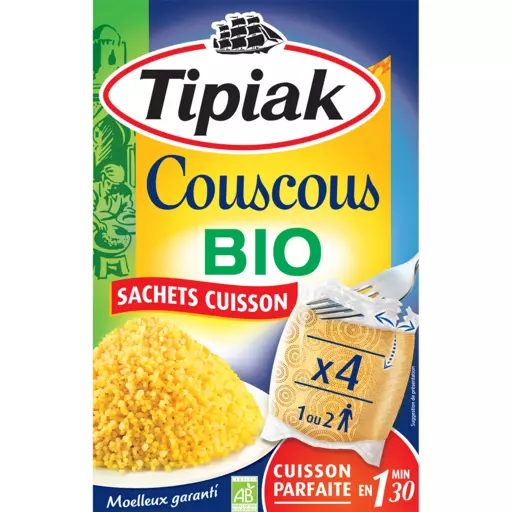 Tipiak Organic Couscous 4x100g 400g