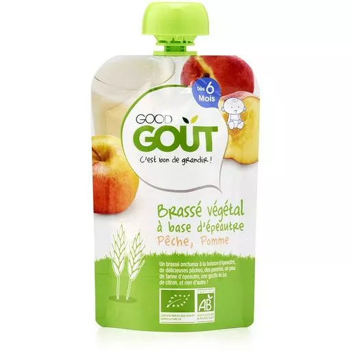 Good Gout Organic vegetable brewed gourd based on peach spelt apple pouch from 6 months 90g