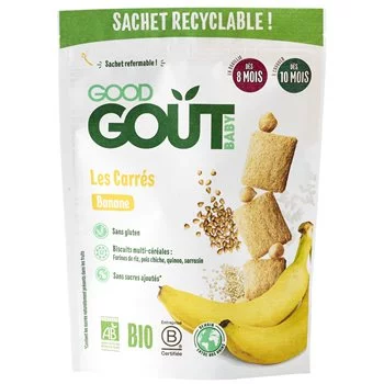 Good Gout Organic Banana Squares 50g