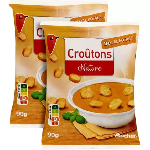 Auchan or Carrefour Plain croutons 2x90g