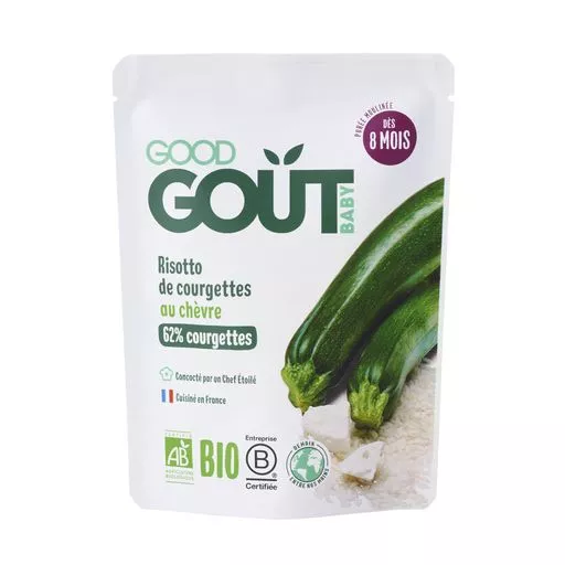 Good Gout Organic Courgette Risotto with goat cheese from 8 months 190g